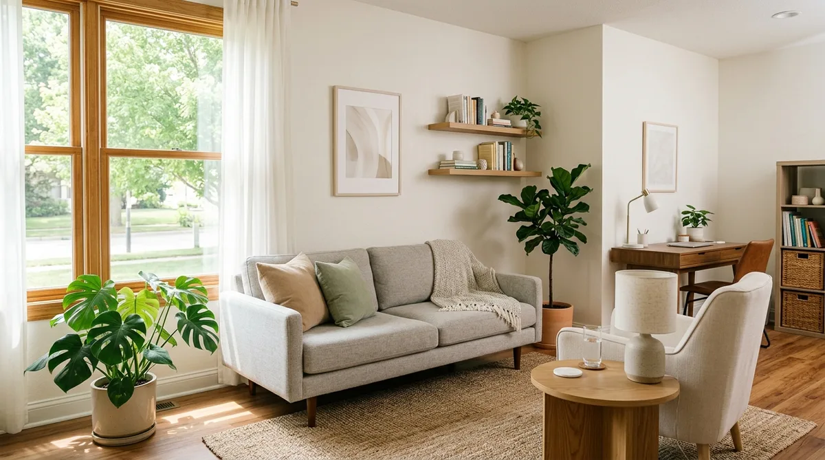 Modern therapy waiting room in San Antonio